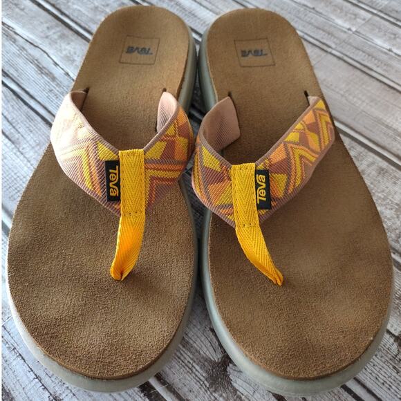 Teva Voya Flip-Flops in Cayambe Sunflower Women's 8 #1019040 - Picture 4 of 12